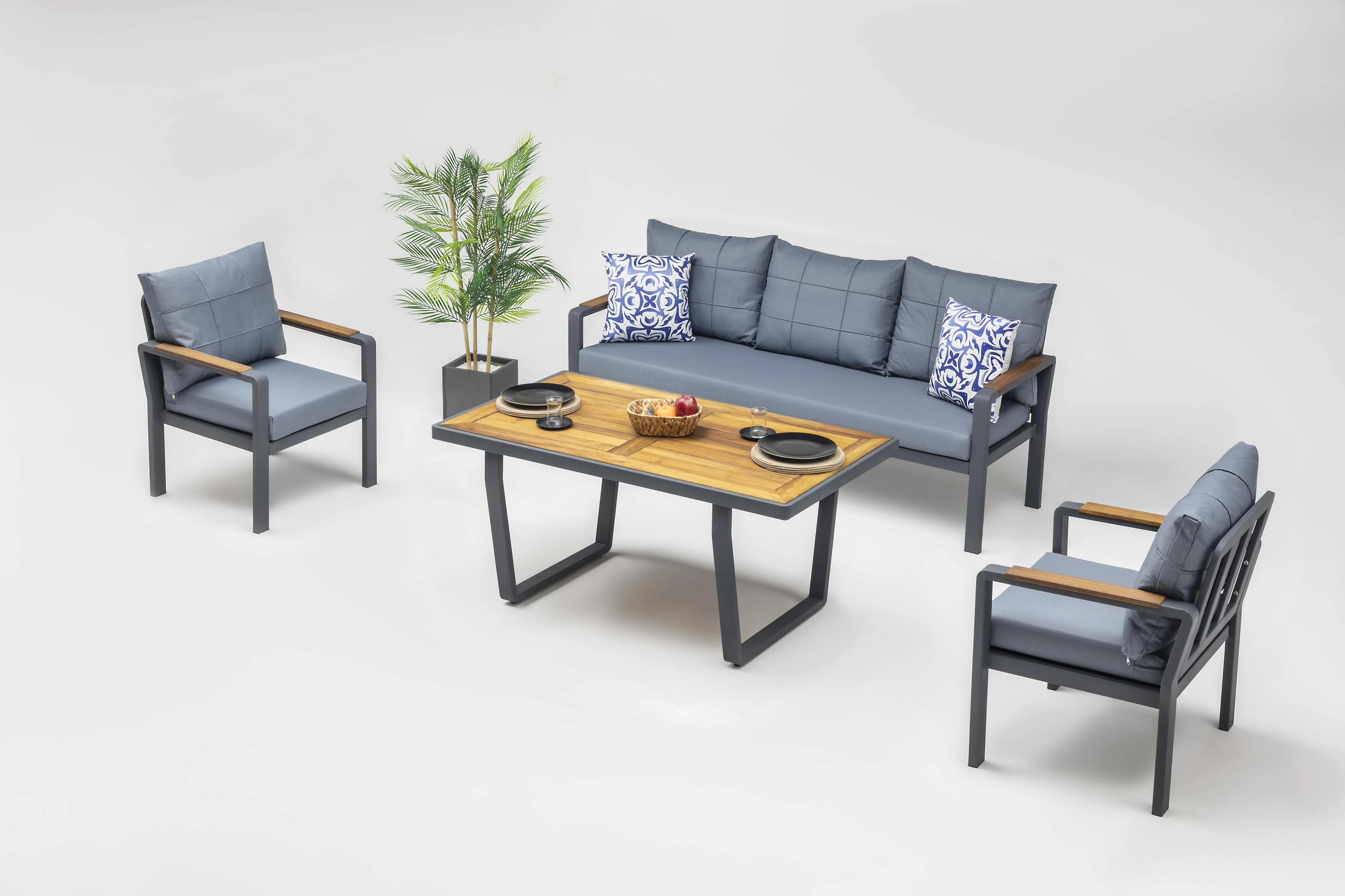 CALİDUS 3-1-1-S OTURMA TAKIMI - GRİ