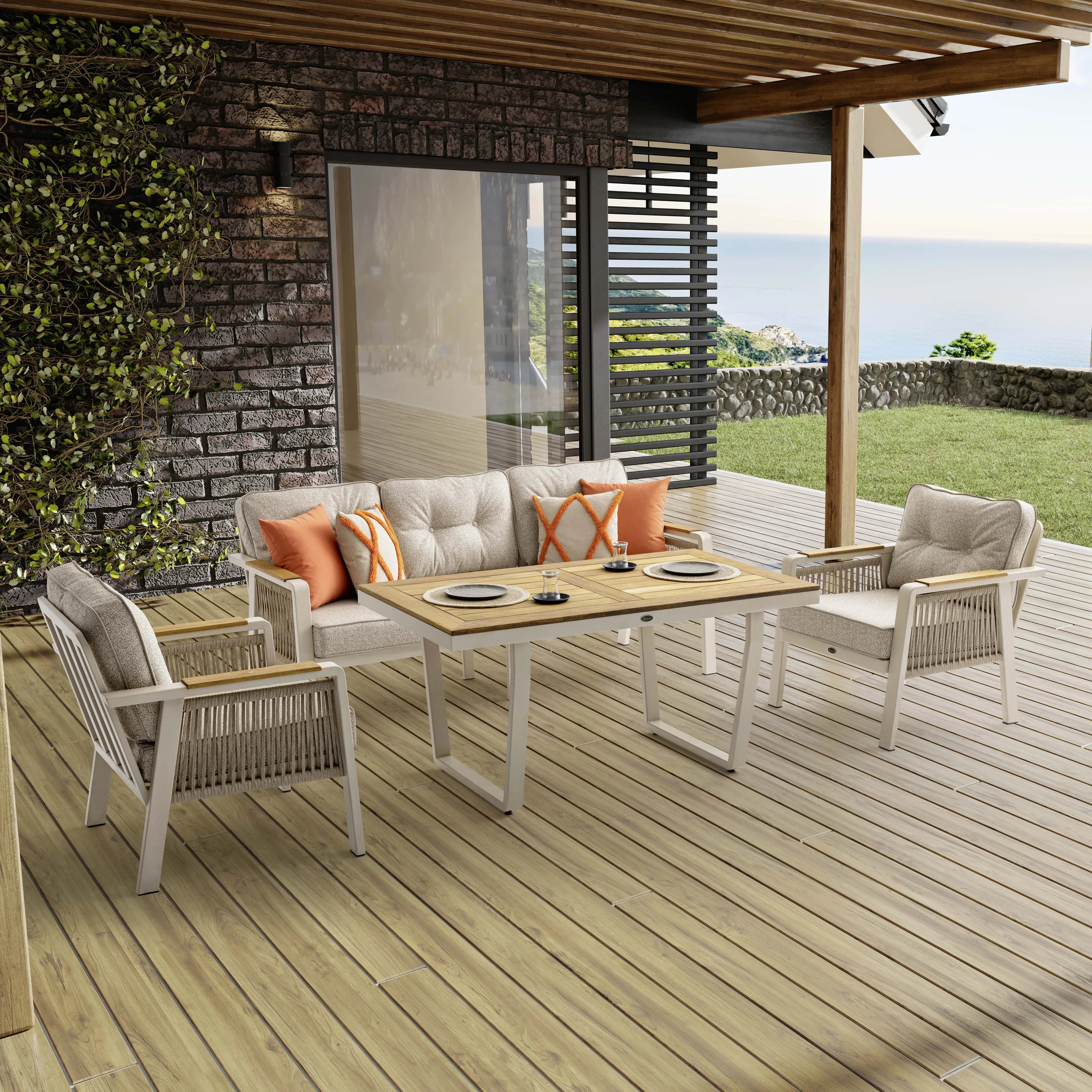 ARTEMİS 3-1-1-S OTURMA TAKIMI KREM