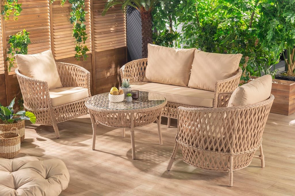 Dubai Rattan Bahçe Mobilyası (2-1-1-S)