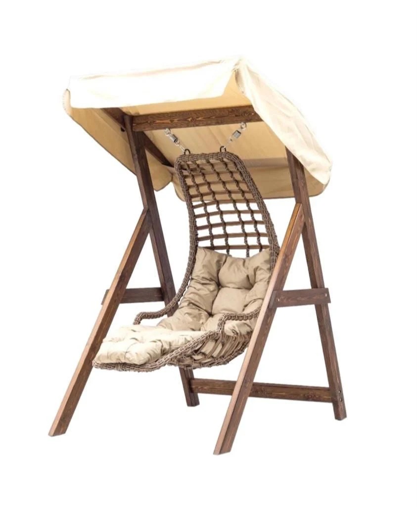 Göreme Swing Ahşap Rattan Salıncak