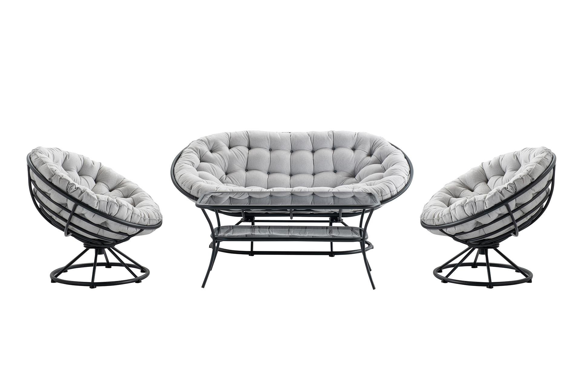 Papasan Balkon Oturma Grubu (2-1-1-S)