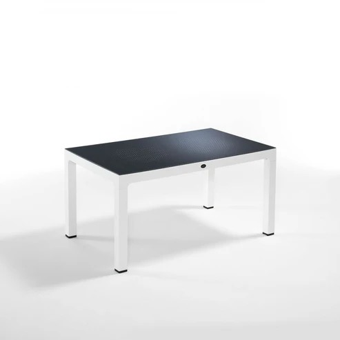 Wood Masa 90x150 Çizgili Camlı Masa
