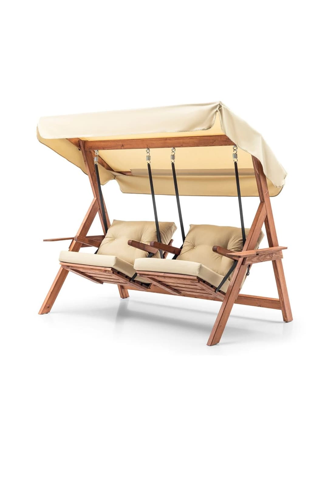 オハナhksw11.12 sw90 Swing İkiz Kule İki Kişilik Ahşap Salıncak | Viona Home