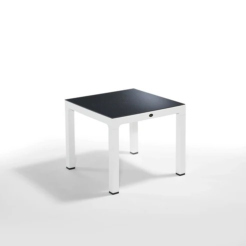Wood Masa 90x90 Noktalı Camlı Masa
