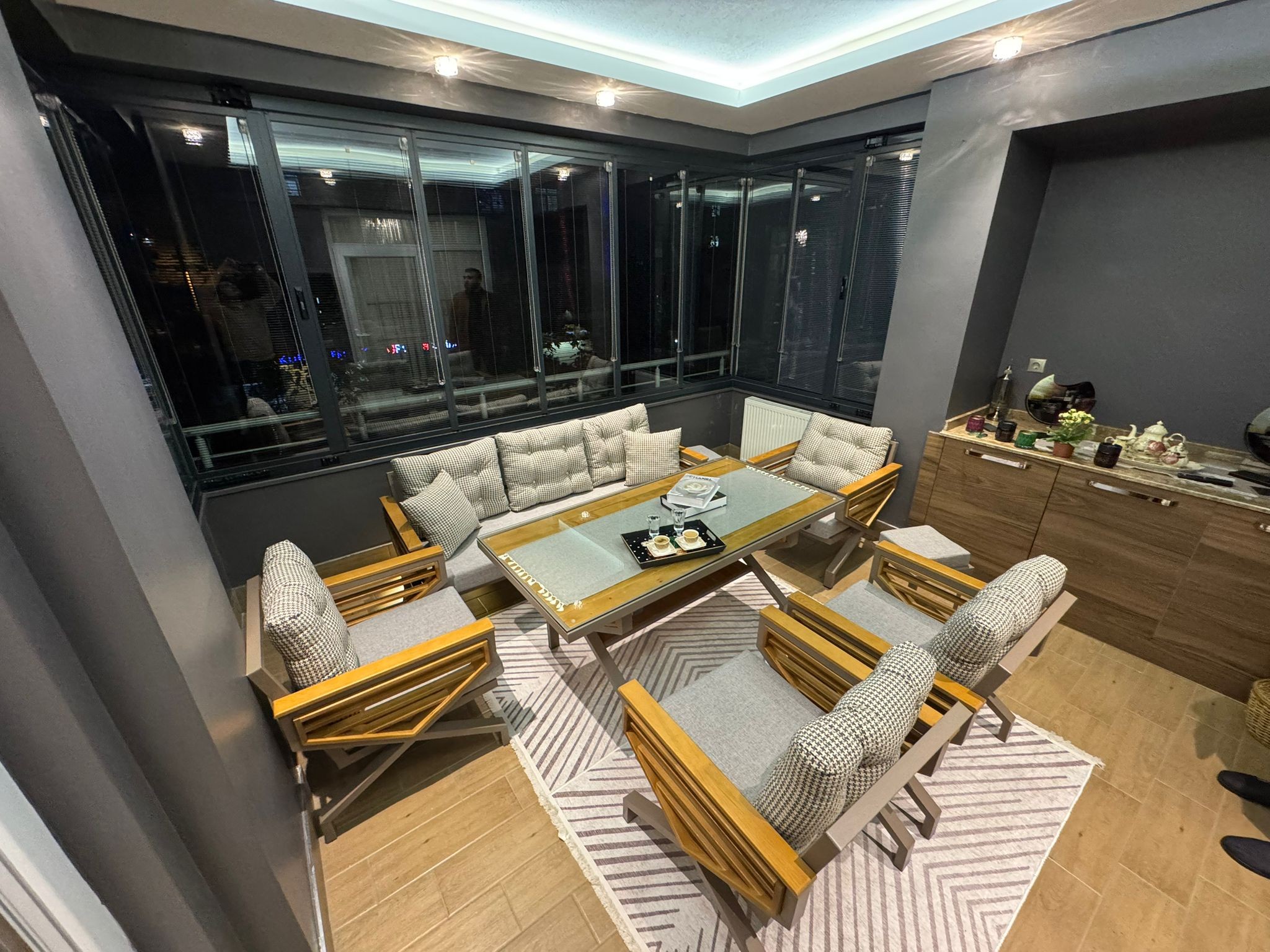 Vega Demir Profil Balkon Oturma Grubu (3-1-1-S)