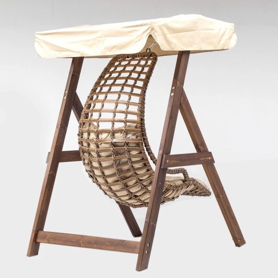 Göreme Swing Ahşap Rattan Salıncak