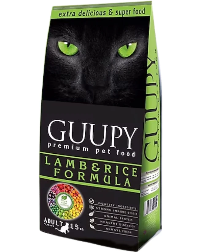 Guupy Kuzu Etli Ve Pirinçli Yetişkin Kedi Maması 15 Kg