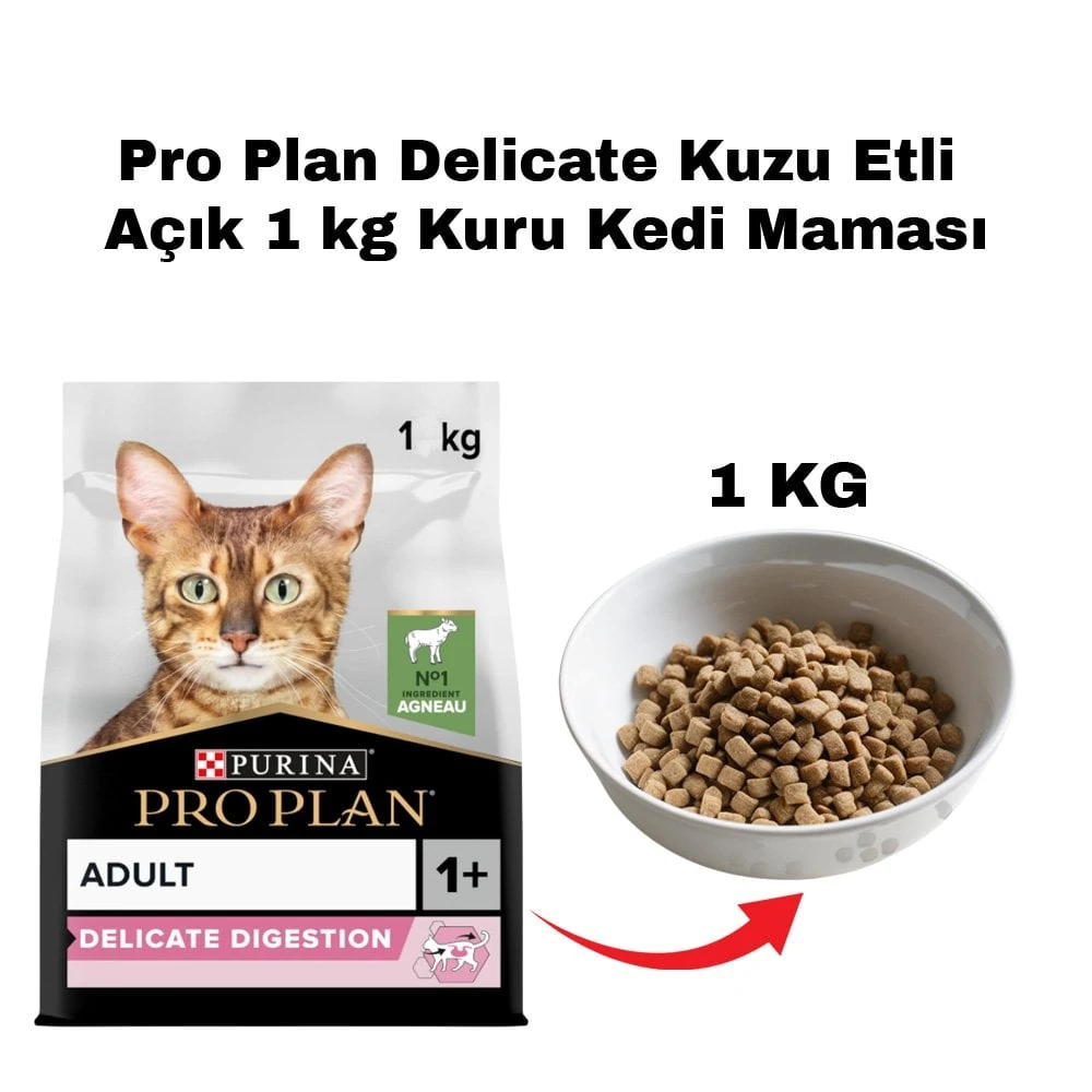 Pro Plan Delicate Kuzu Etli Açık 1 kg Kuru Kedi Maması