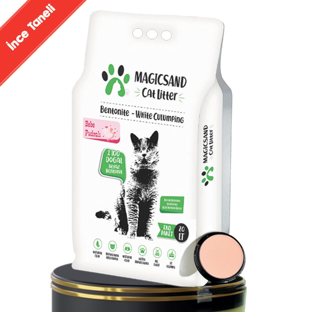 Magicsand Cat Litter Bebe Pudralı Kedi Kumu 20 lt İnce Taneli