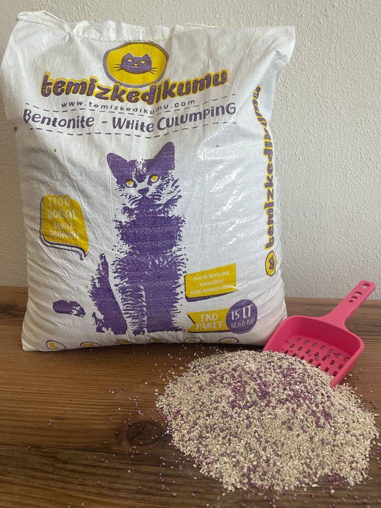 Temiz Kedi Kumu Lavanta İnce Taneli 15 lt