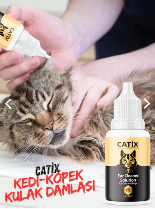 CATİX Ear Cleaner Solution (Kedi Ve Köpekler Için Kulak Temizleyici) 50ml