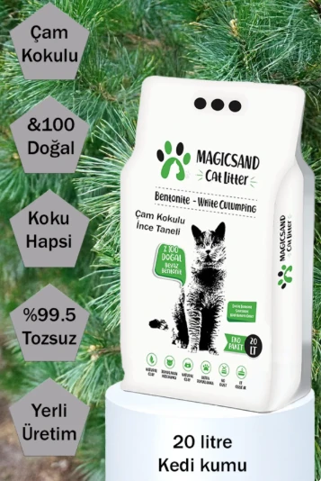 Magicsand Cat Litter Çam kokulu Kedi Kumu 20 lt ince tane