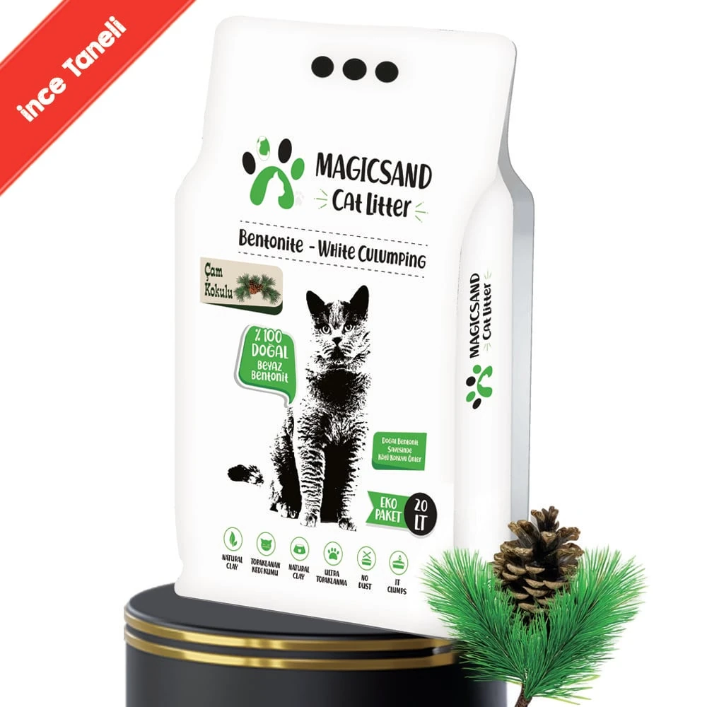 Magicsand Cat Litter Çam kokulu Kedi Kumu 20 lt ince tane