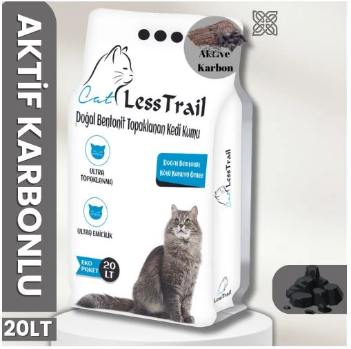 Less Trail 20 Lt İnce Tane Aktif Karbon Kedi Kumu