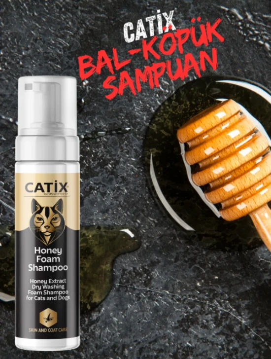 CATİX Bal Özlü Kedi Ve Köpek Kuru Köpük Şampuanı 200ml