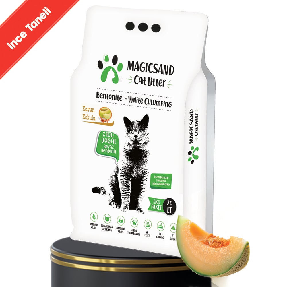 Magicsand Cat Litter Kavun kokulu Kedi Kumu 20 lt İnce Taneli