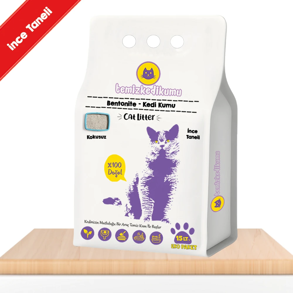 Temiz Kedi Kumu Kokusuz İnce Taneli 15 lt