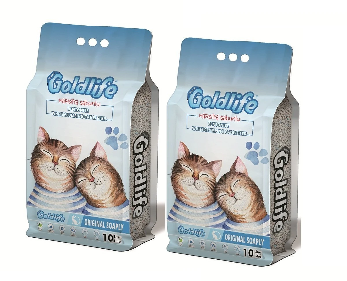 Goldlife Premium Marsilya Sabunlu Kedi Kumu 10 Lt * 2 ADET