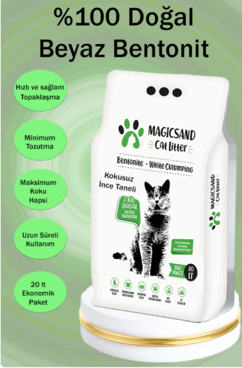 Magicsand  Kokusuz İnce Taneli Kedi Kumu 20 Lt