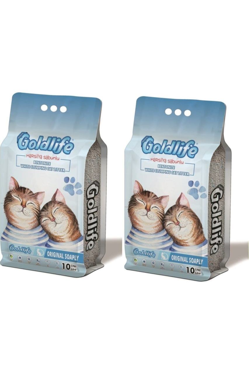 Goldlife Marsilya Sabunlu Bentonit Kedi Kumu 10 Lt X 2 Adet