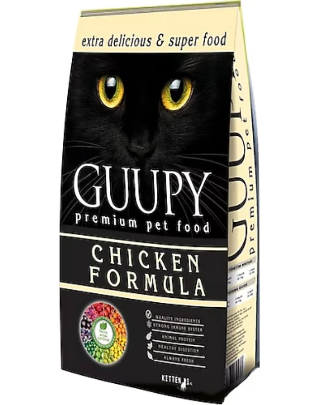 Guupy Tavuklu Yavru Kedi Maması Kitten Chicken Formula 15 KG