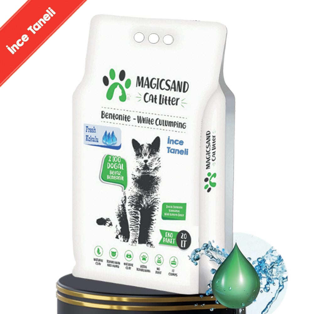 Magicsand Cat Litter Fresh kokulu Kedi Kumu 20 lt ince taneli
