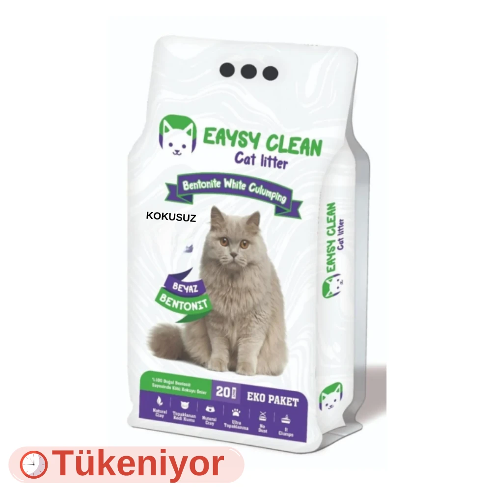 Eaysyclean Mükemmel Kokusuz İnce Taneli Kedi Kumu 20 Lt.