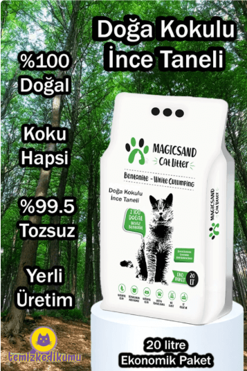 MagicSand Doğa Kokulu Kedi Kumu 20 Lt Ince Taneli