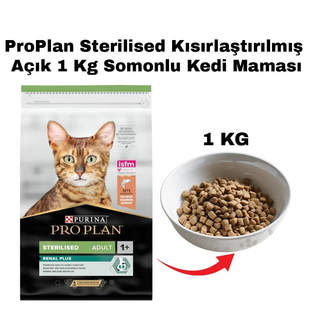 Pro Plan Kısırlaştırılmış Kediler İçin Açık 1 Kg. Somonlu Kedi Maması