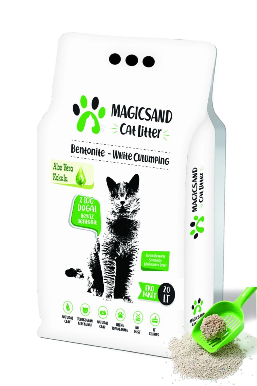 magicsand Cat Litter Aloe Vera Kedi Kumu 20 Lt Ince Taneli