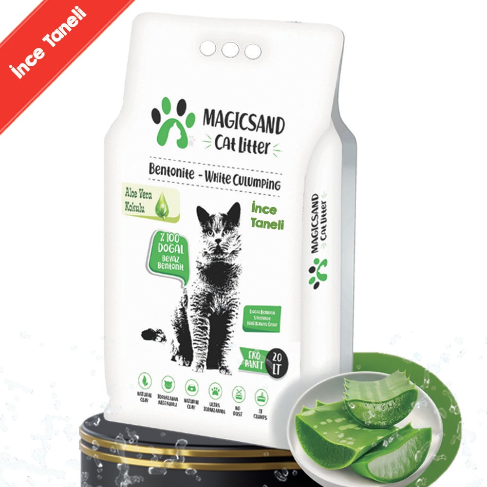 magicsand Cat Litter Aloe Vera Kedi Kumu 20 Lt Ince Taneli