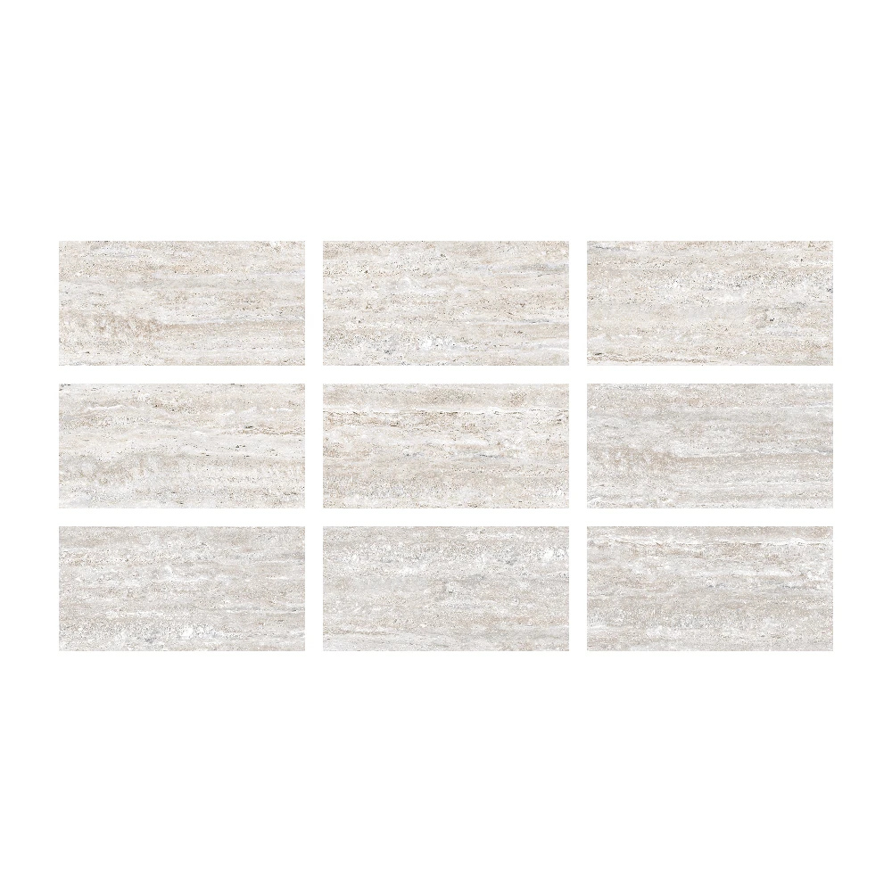 Serapool Silver Traverten Porselen Havuz Seramik 33x66 cm