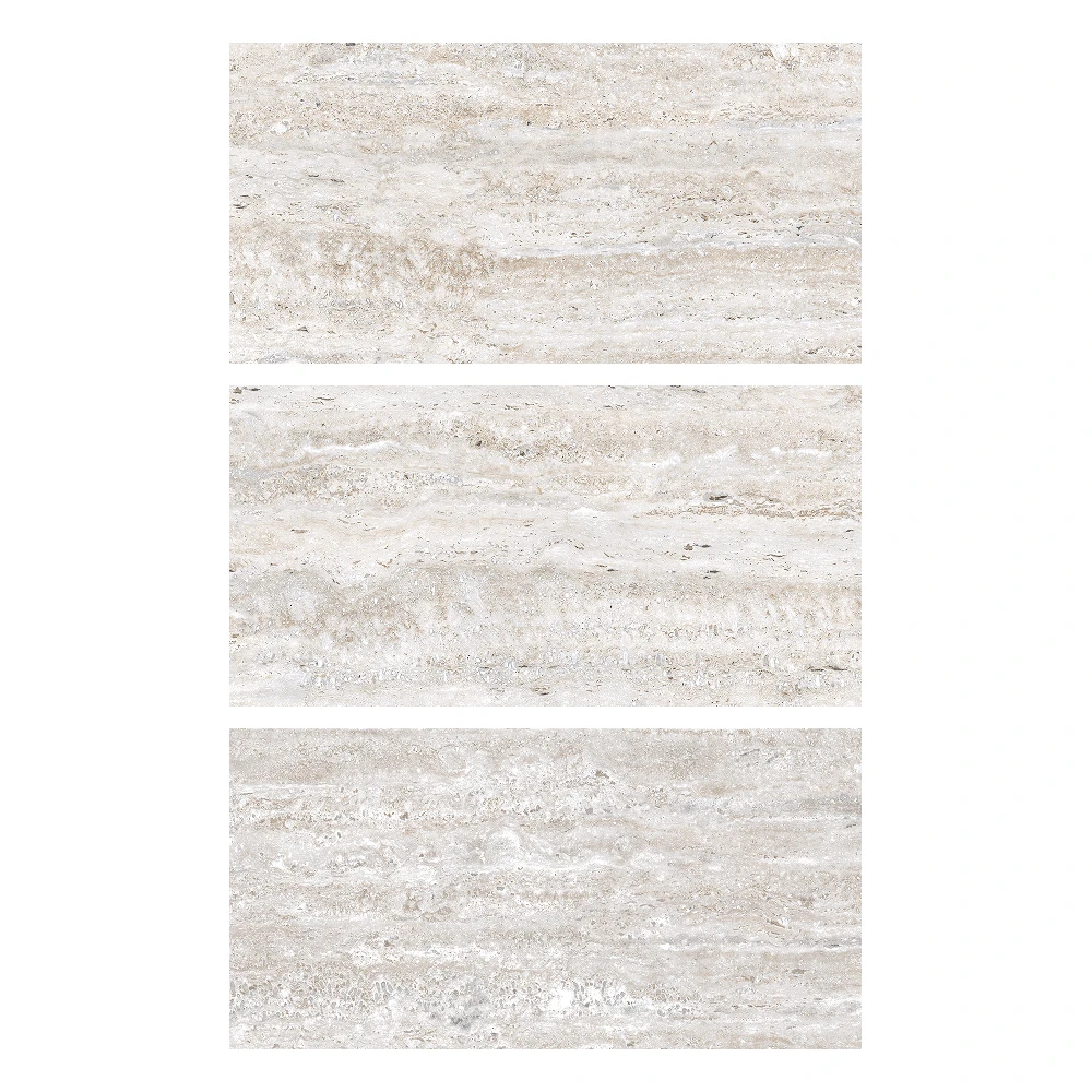 Serapool Silver Traverten Porselen Havuz Seramik 33x66 cm