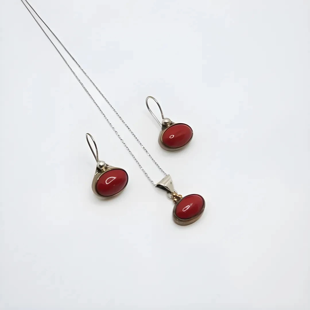 Mercan Taşlı Takım