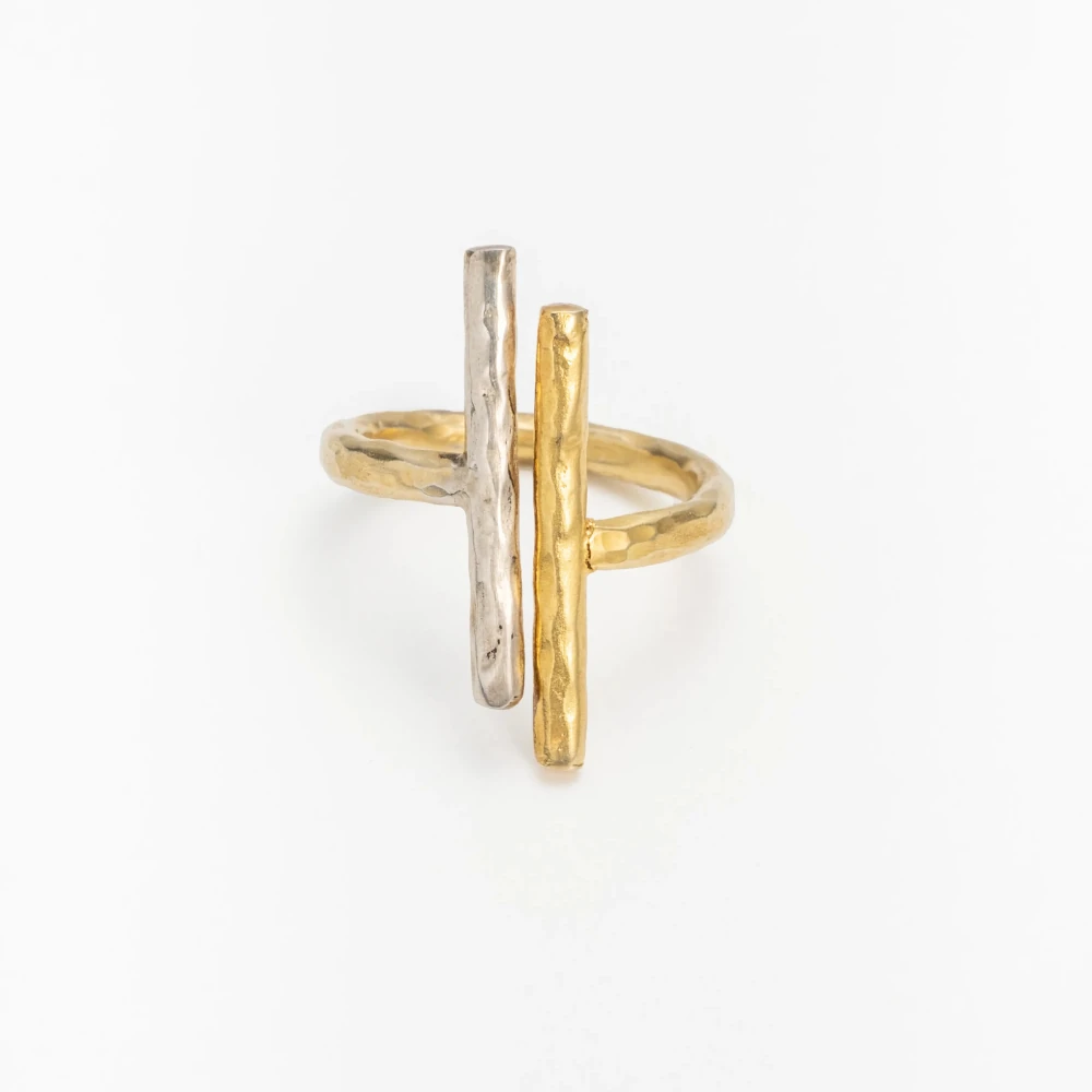 El Yapımı Dövme Yaldızlı Yüzük