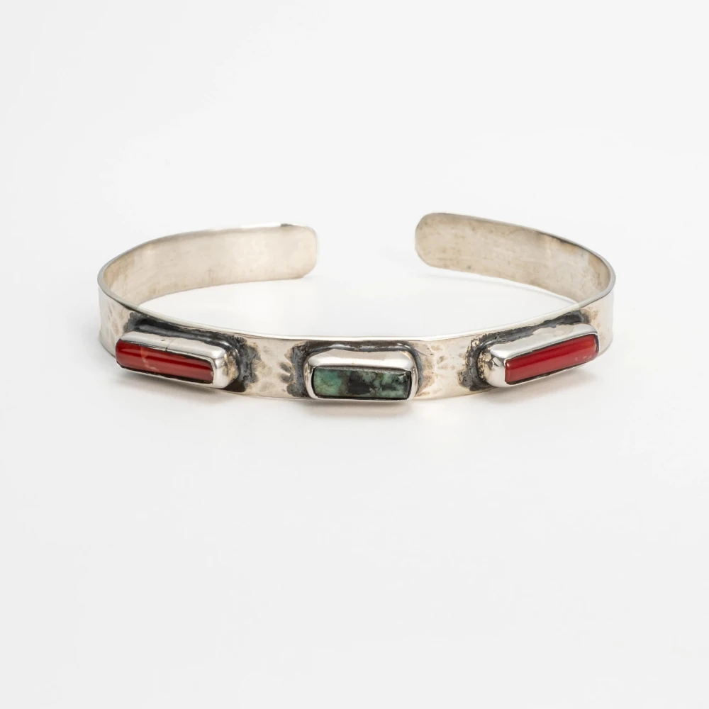 Mercan ve Turkuaz Taşlı Bileklik