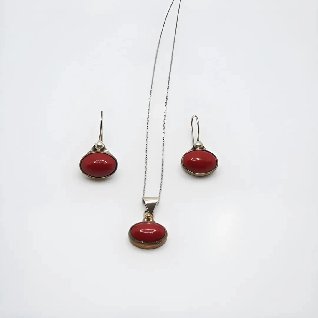 Mercan Taşlı Takım