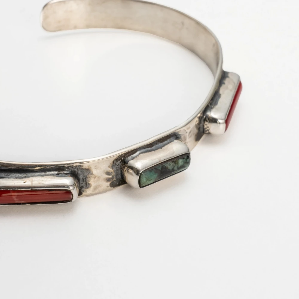 Mercan ve Turkuaz Taşlı Bileklik