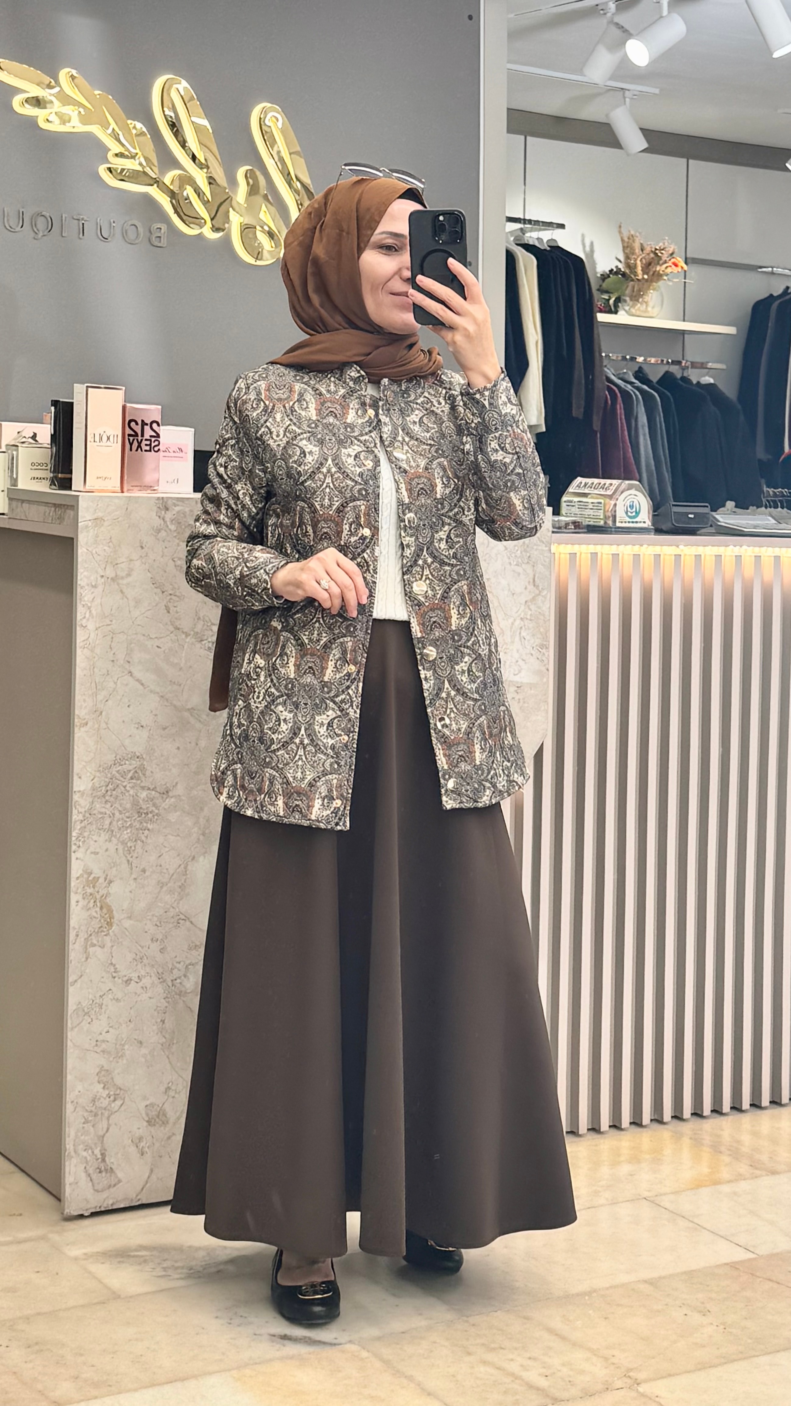 ETNİK DESEN KAPİTONE CEKET 
