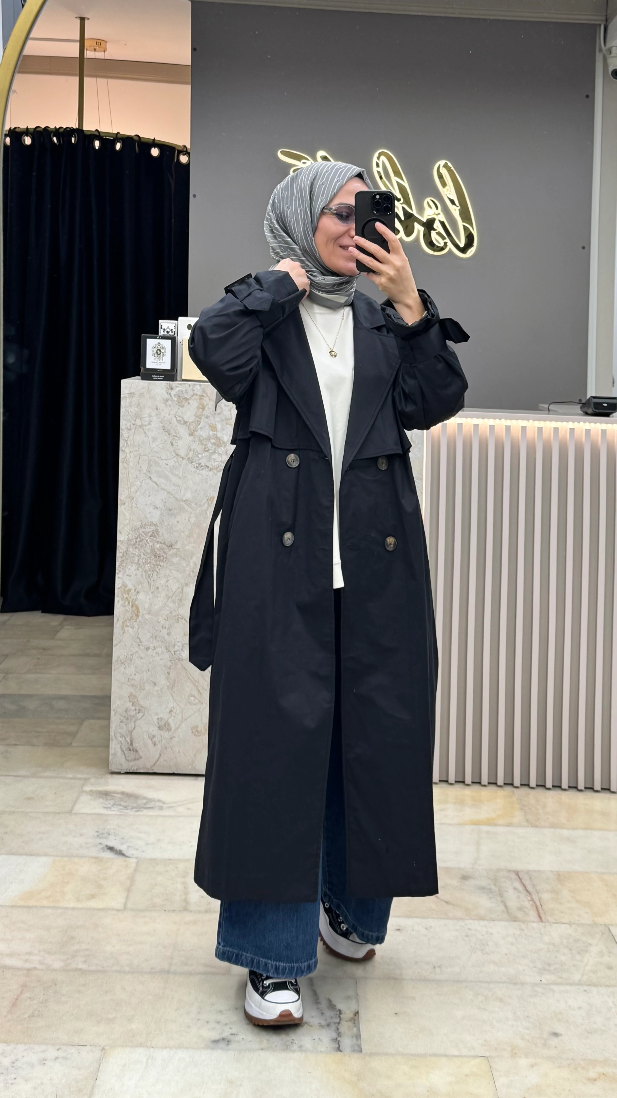 OVERSİZE KEMERİ TOKALI TRENÇKOT