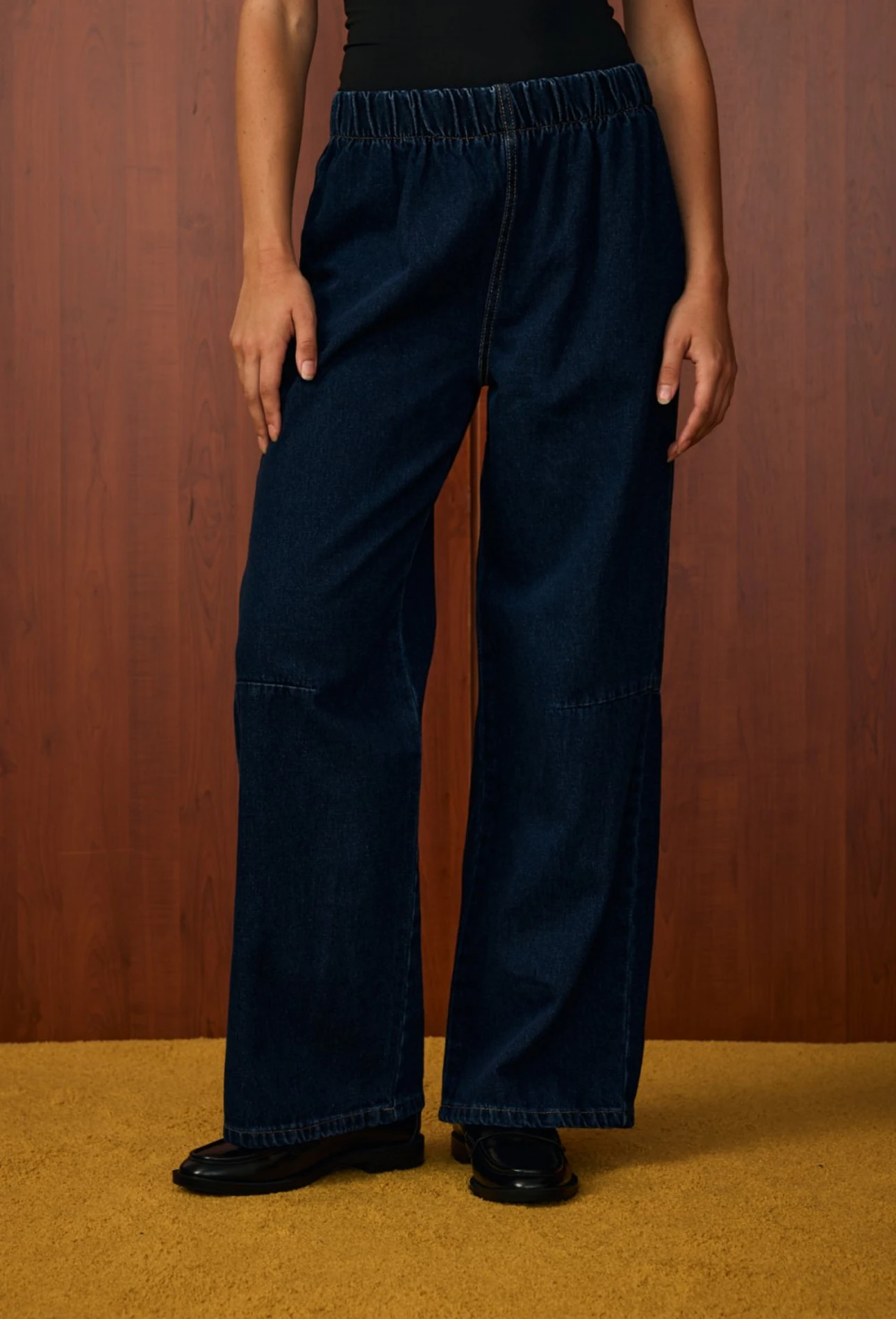 MERWISH PALAZZO DENİM PANTOLON 