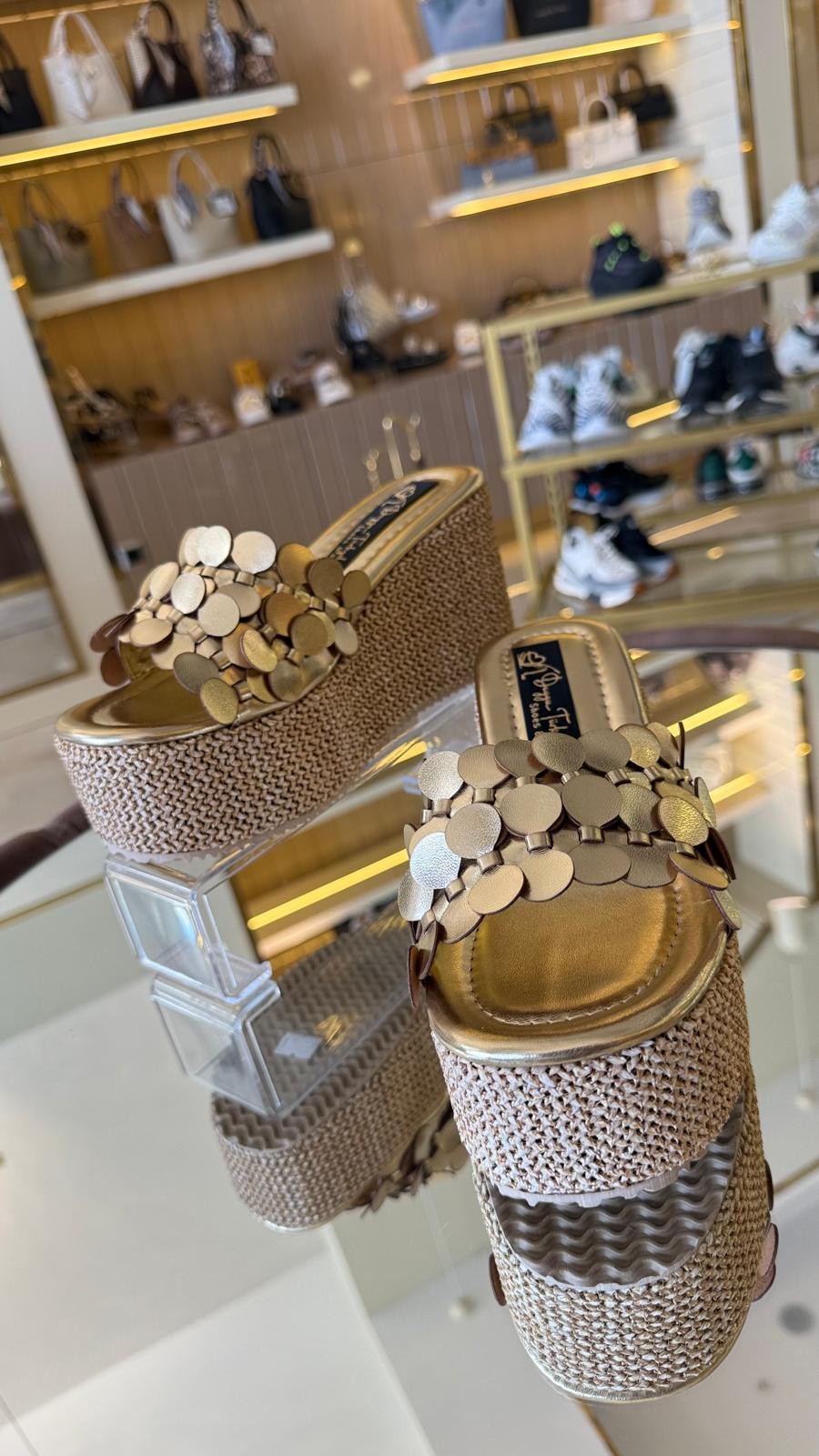 Duygushoesbag Kadın Hasır Taban Platform Terlik