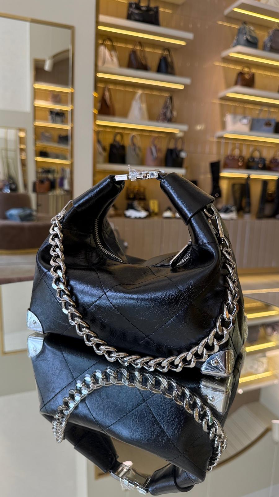 İthal Mini Boy Uzun Askılı Zincir Aksesuarlı Kadın Çanta -27163-