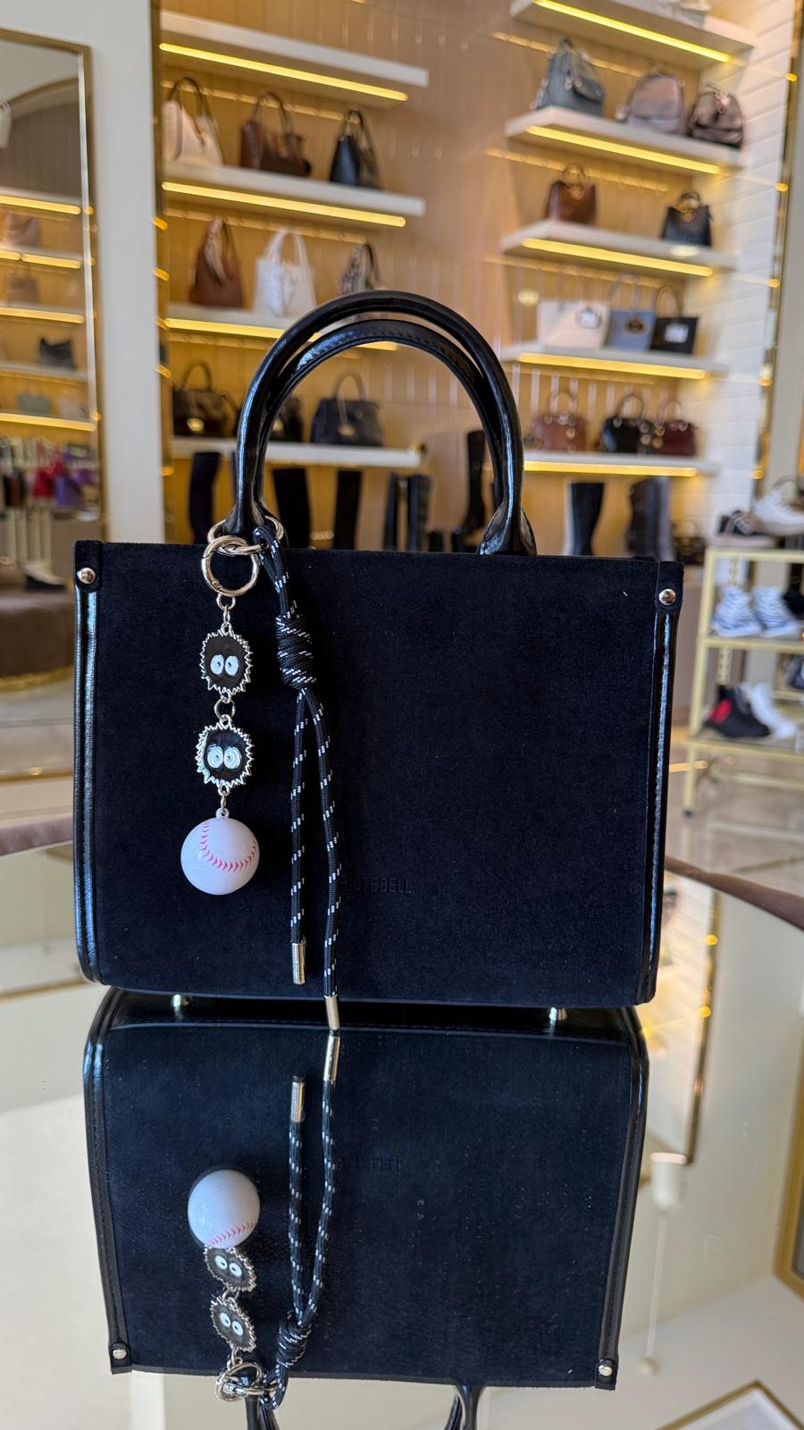 İthal Yarma Süet Kadın Çanta -7458-