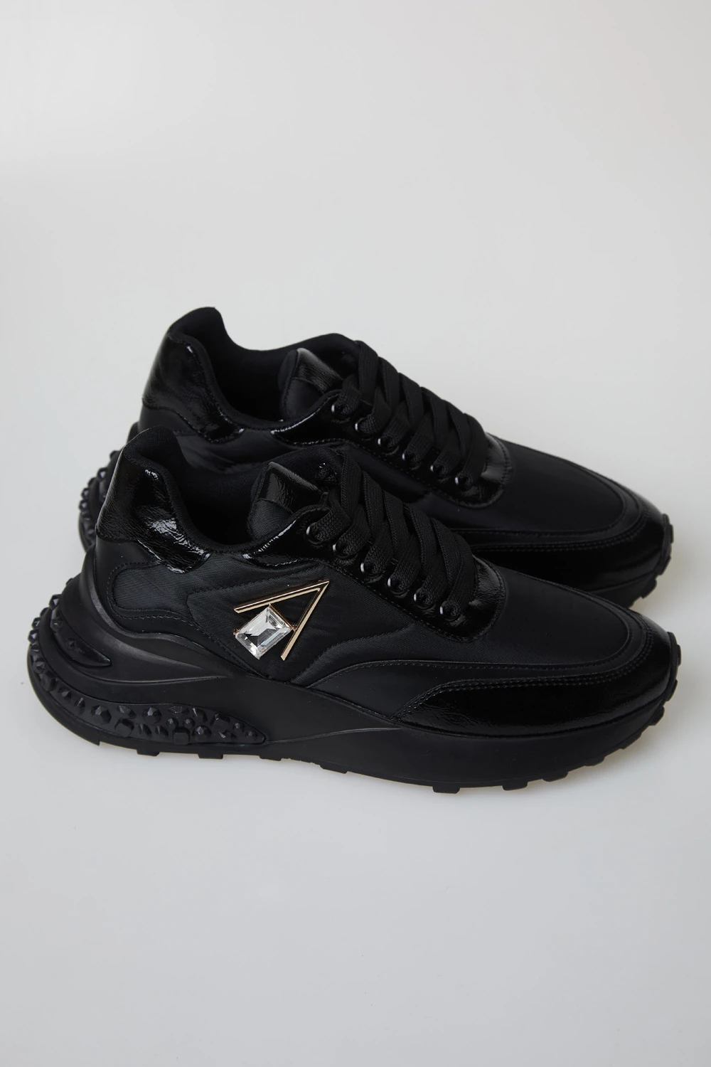 Kadın Desenli Taş Detaylı Spor Ayakkabı