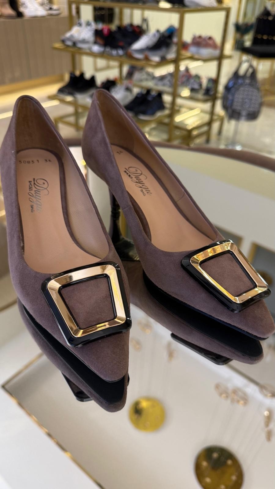 Duygushoesbag Hakiki Deri Kadın Topuklu Ayakkabı