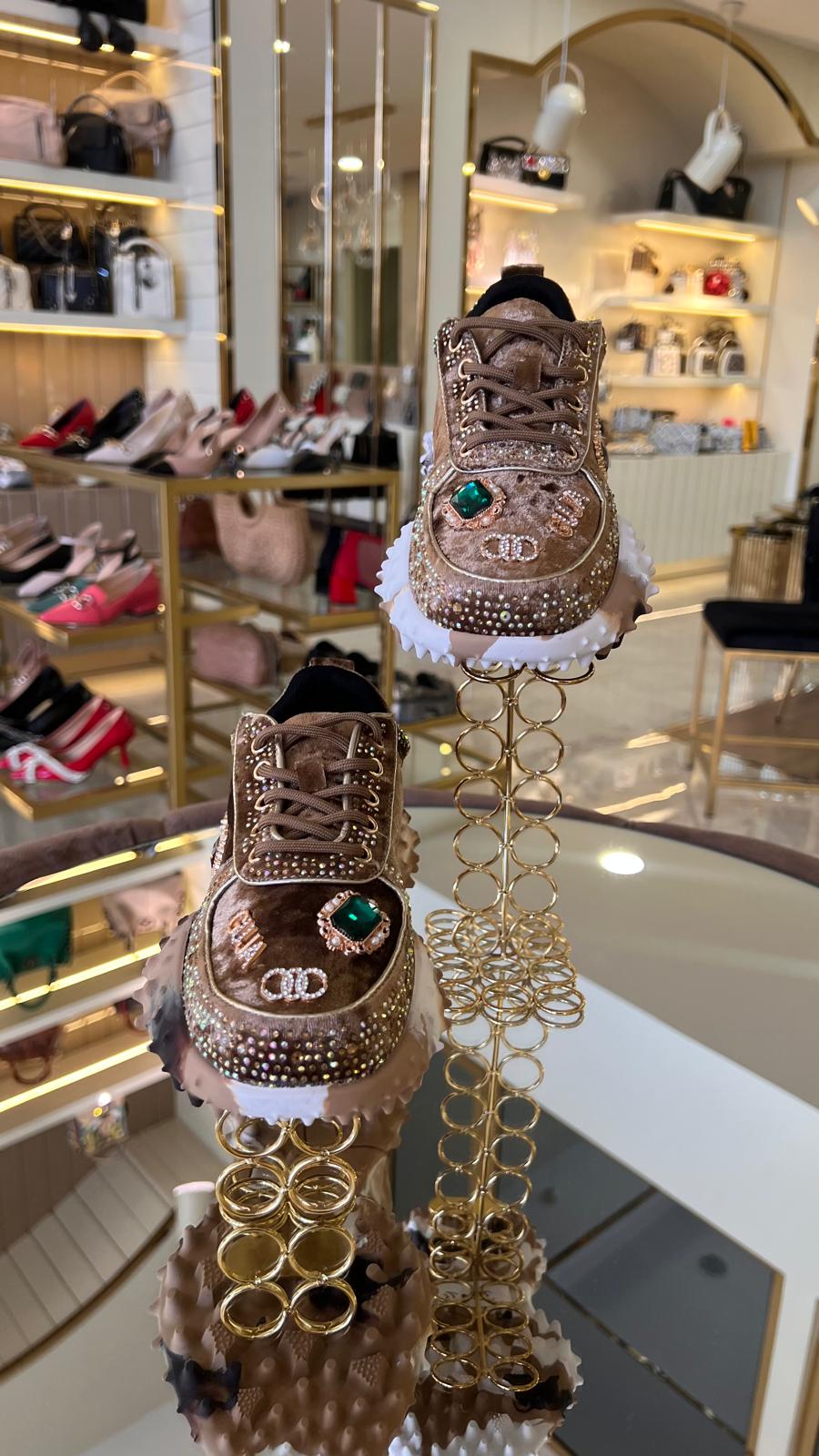 İthal Kadife Chan Model Spor Ayakkabı