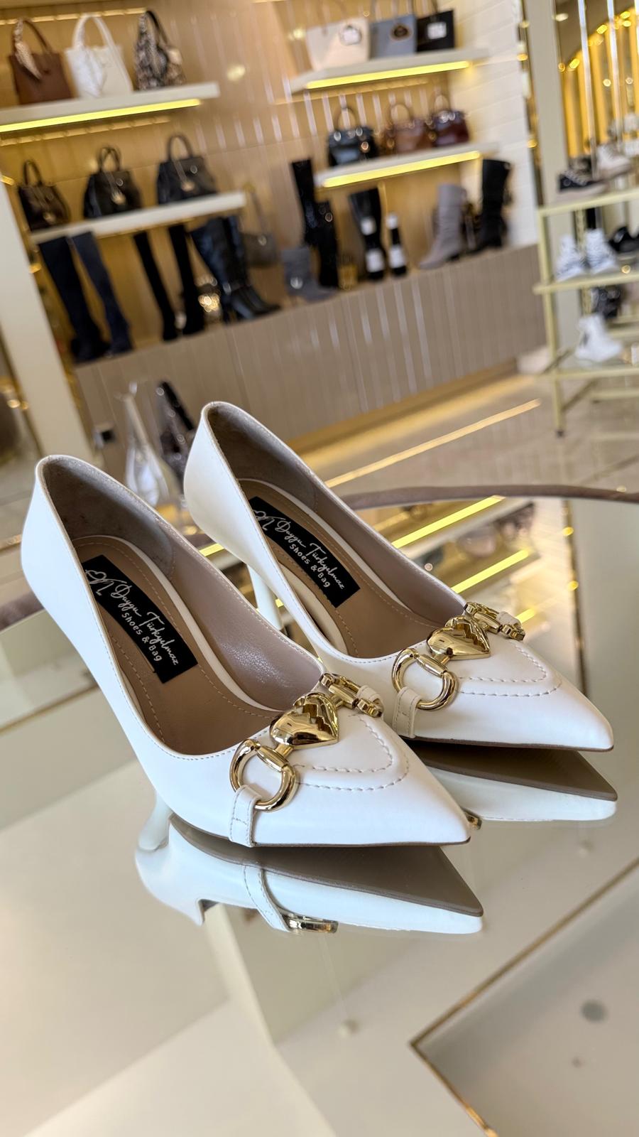 İthal Kalp Aksesuarlı Kadın Stiletto