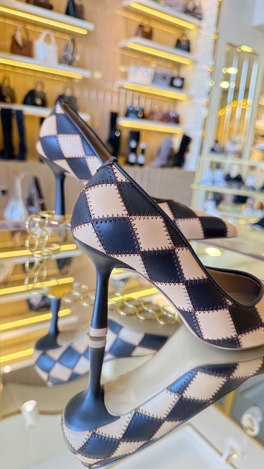 İthal Damalı Model Kadın Stiletto