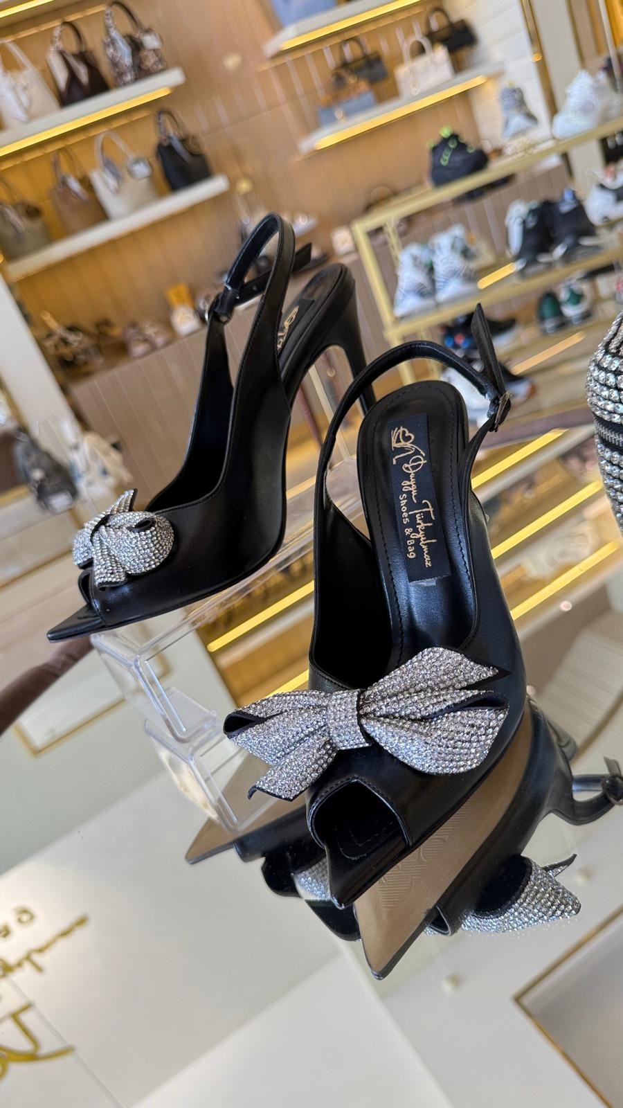 Duygushoesbag Taşlı Kurdele Detaylı Kadın Ayakkabı